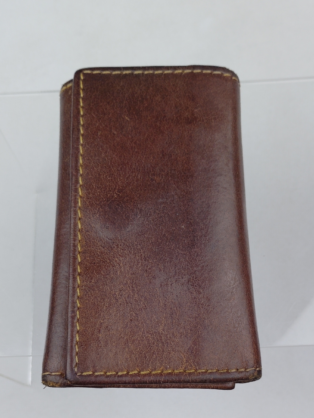 Rustic Town Brown Distressed Leather Key Case/ Card Holder On